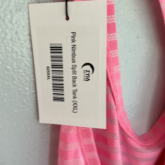 NWT Zyia pink split back tank - Picture 7 of 7